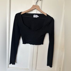 Princess Polly Cropped Long-Sleeve Top